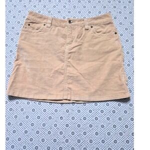 Vineyard Vines Tan Corduroy Mini Skirt Womens 2 Khaki Cotton